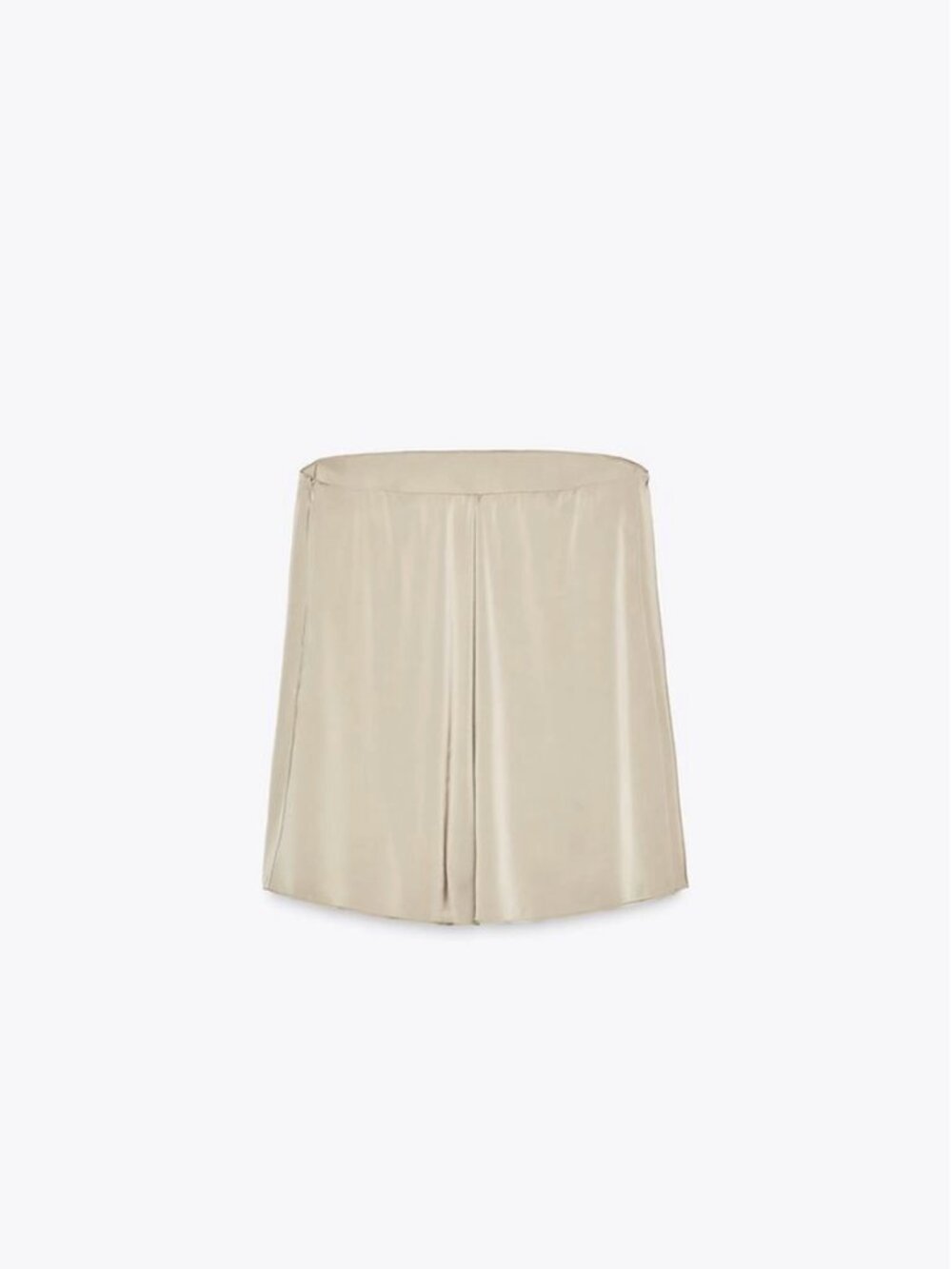 ZARA Satin Tube Top | Strapless Bandeau | Taupe Sage | NWT | Size M, L & XXL - Picture 6 of 10